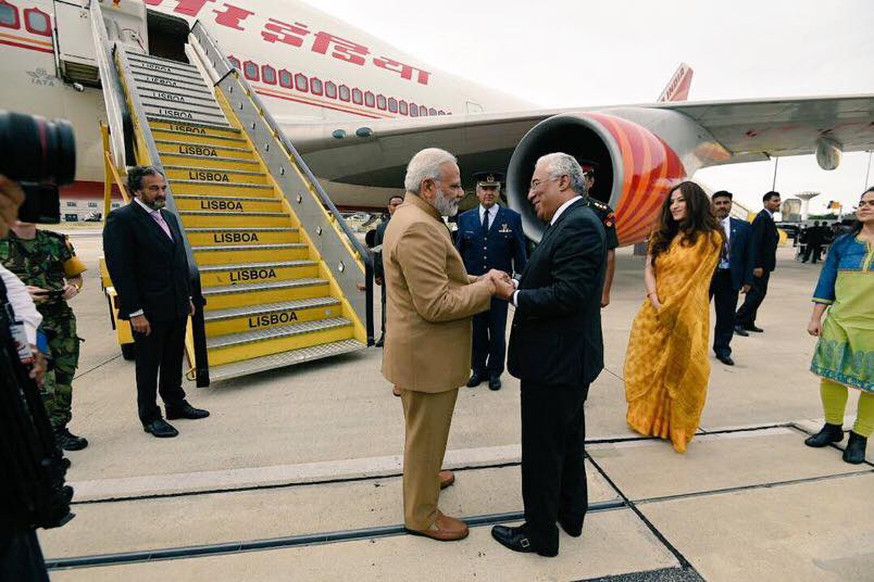 VVIP Visit of PM Modi to Portugal (24 June 2017) - Departure from Lisbon